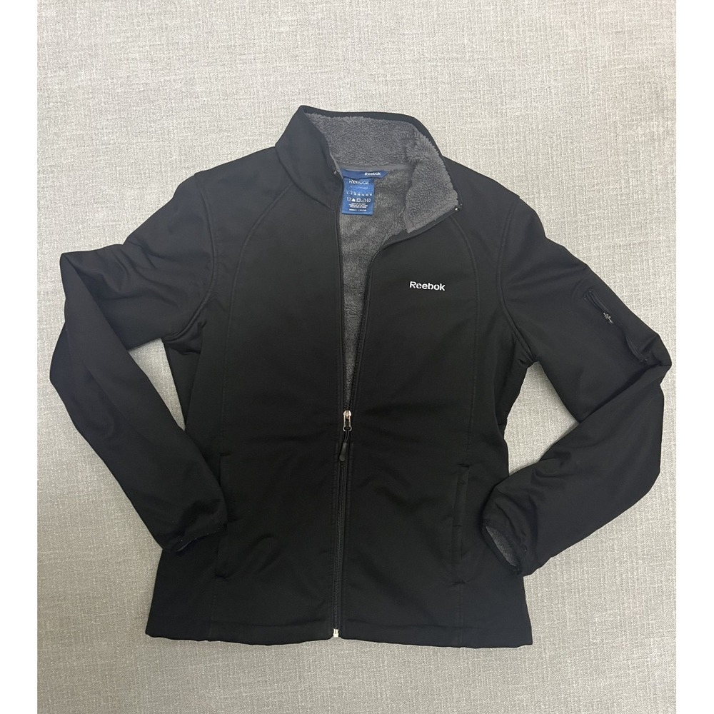 REEBOK Windbreaker Jacket- Fuzzy Lined Coat Womens Small